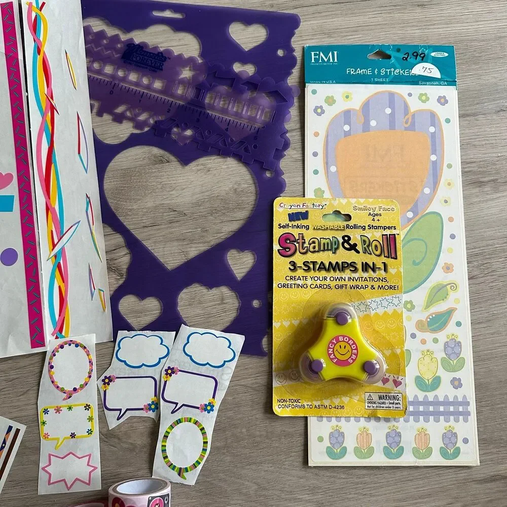 Stickers Stencils Stamp Washi for Formatting Scrapbook Crafts Collection